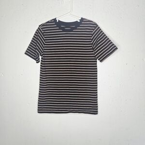 Kids Black Soot Striped Tee